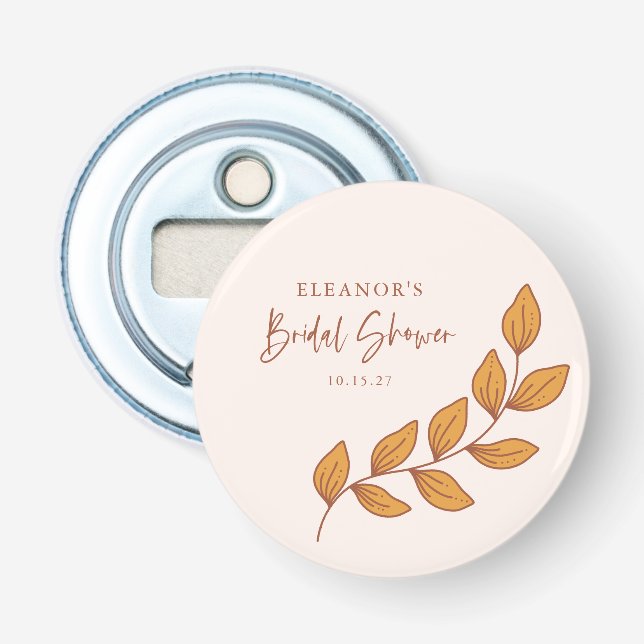 Minimalistisk Boho Retro Vin Bröllopsfestegen Anpa Flasköppnare (Framsidan)