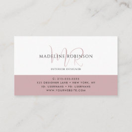 Minimalistisk Boho Rosa Modern Visitkort