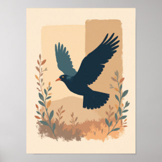 Minimalistisk Boho Soaring Abstrakt Wall Art Poster