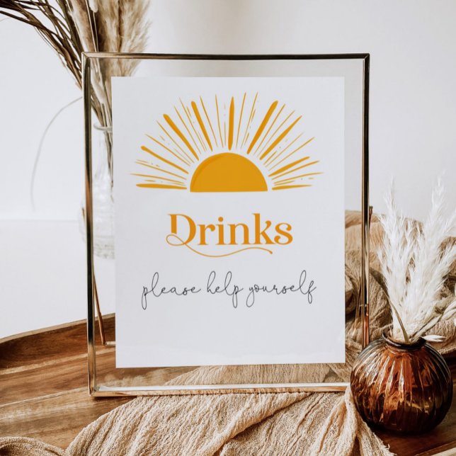 Minimalistisk boho sol Drinks Poster (Skapare uppladdad)