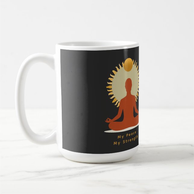 Minimalistisk Boho Sol Mandala Fars Dag Kaffemugg (Vänster)
