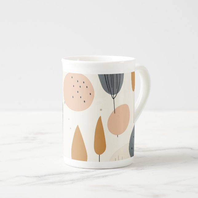 Minimalistisk Boho-stil Specialty Mugg Benporslin Mugg (Framsida höger)