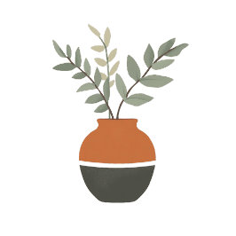 Minimalistisk Boho Terrakotta Vas Botaniska blad T Shirt