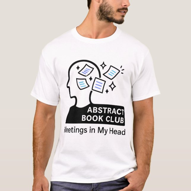 Minimalistisk Bok Älskare T-Shirt (Framsida)