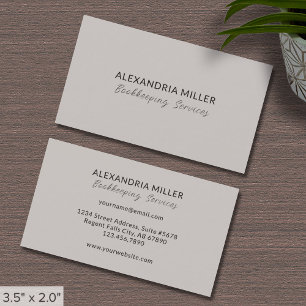 Minimalistisk bokföring för elegant visitkort