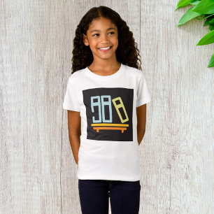 Minimalistisk bokhylla grafisk ikon t shirt