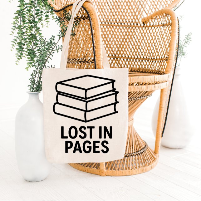 Minimalistisk bokstapel-handväska design tygkasse (Skapare uppladdad)