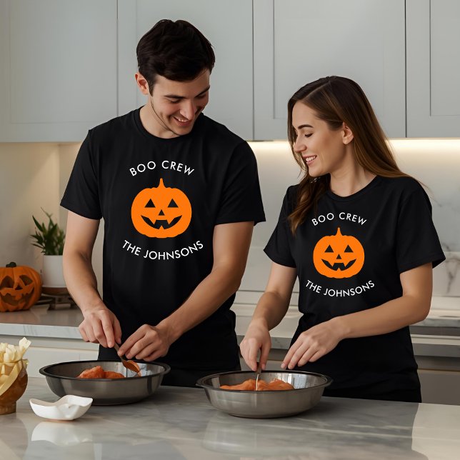 Minimalistisk Boo-besättning - Halloween-Personlig T Shirt (Skapare uppladdad)