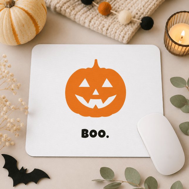 Minimalistisk BOO. Pumpa – Minimalistisk Halloween Musmatta (Skapare uppladdad)
