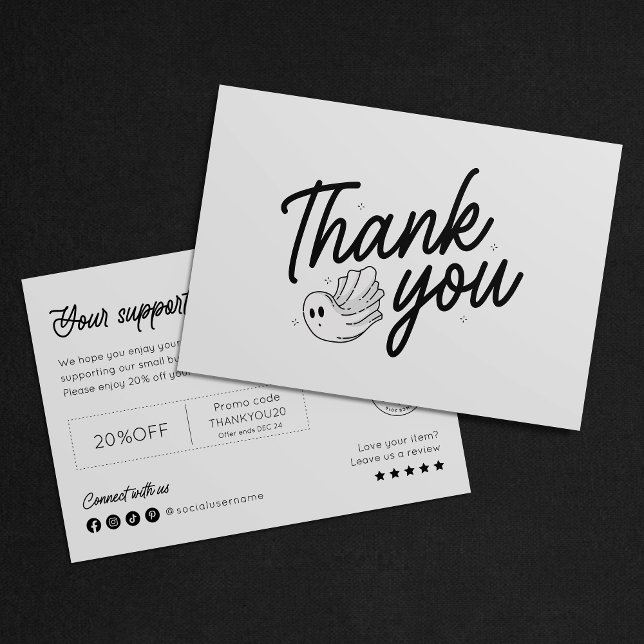 Minimalistisk Boo-tiful Halloween-taloky Tack Kort (Skapare uppladdad)