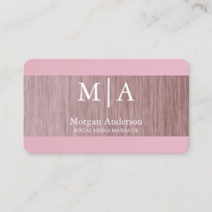 Minimalistisk borstad metall silverstil profession visitkort