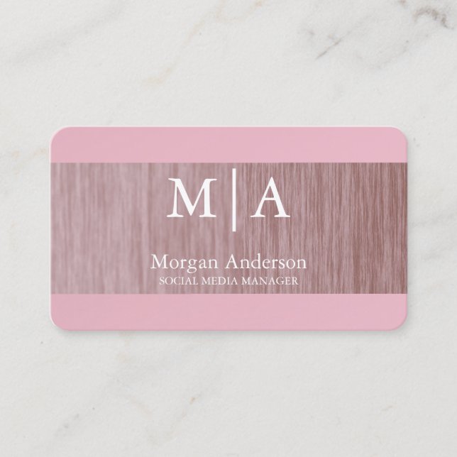 Minimalistisk borstad metall silverstil profession visitkort (Framsida)