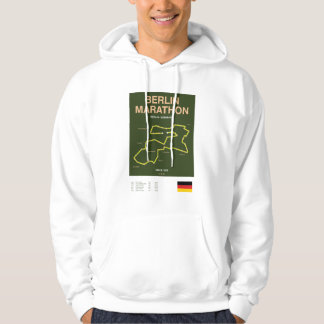 Minimalistisk Boston Marathon Linje Print Hoodie