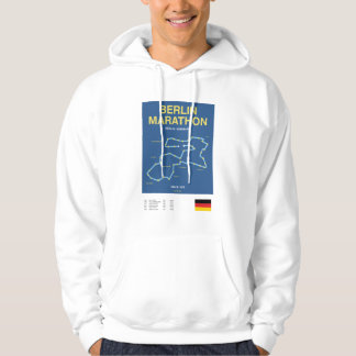 Minimalistisk Boston Marathon Linje Print Hoodie
