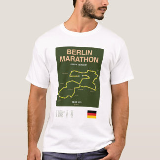 Minimalistisk Boston Marathon Linje Print T Shirt
