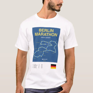 Minimalistisk Boston Marathon Linje Print T Shirt