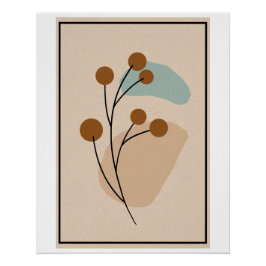 Minimalistisk Botanisk Abstrakt Natur Estetik Perfect Poster