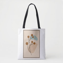 Minimalistisk Botanisk Abstrakt Natur Estetik Tygkasse