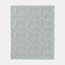 Minimalistisk Botanisk Ådror Fleecefilt
