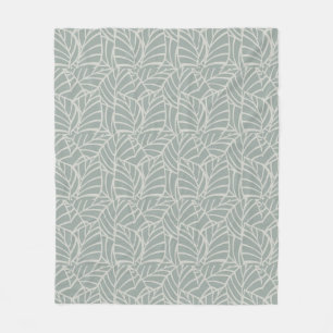 Minimalistisk Botanisk Ådror Fleecefilt