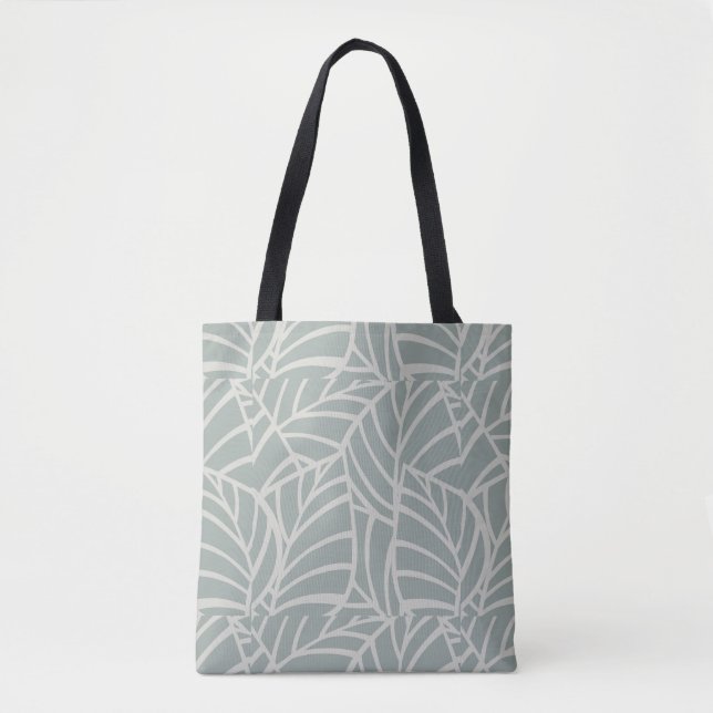 Minimalistisk Botanisk Ådror Tote Tygkasse (Framsida)