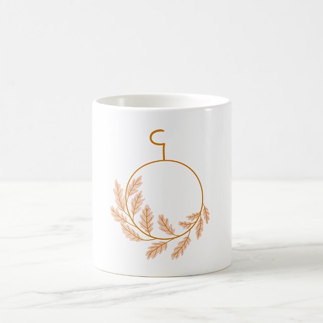 Minimalistisk botanisk andningsmodern Neutralt Kaffemugg (Skapare uppladdad)