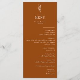 Minimalistisk botanisk Blommigt | Bröllop Menu Meny