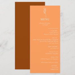 Minimalistisk botanisk Blommigt | Bröllop Menu Meny