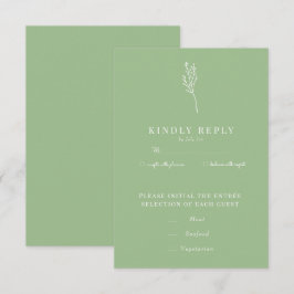 Minimalistisk botanisk Blommigt | Flower Chic Bröl OSA Kort