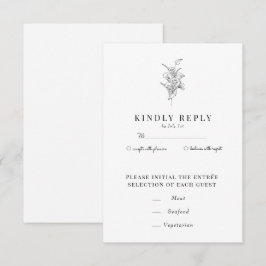 Minimalistisk botanisk Blommigt | Flower Chic Bröl OSA Kort