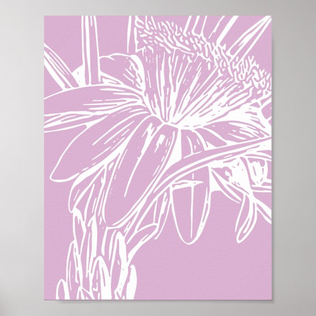 Minimalistisk botanisk Blommigt Line Teckning Artw Poster (Framsidan)