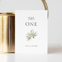 Minimalistisk botanisk bröllop | Elegant modern or Bordsnummer