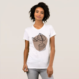 Minimalistisk Botanisk Calathea Växtkonst T Shirt