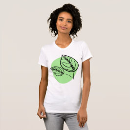 Minimalistisk botanisk Calathea-växtkonstblad T Shirt