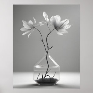 Minimalistisk botanisk elegans poster