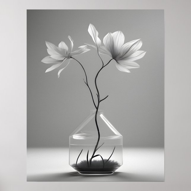 Minimalistisk botanisk elegans  poster (Framsidan)