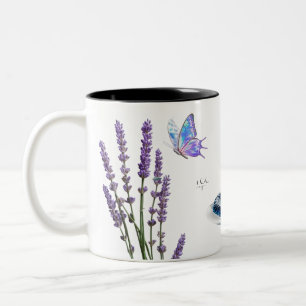 Minimalistisk botanisk glöd persikof Blom Två-Tonad Mugg