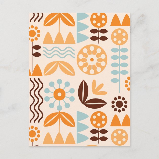 Minimalistisk botanisk helg vykort (Framsida)