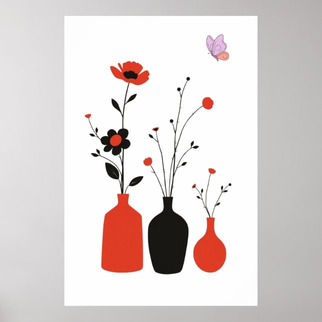 Minimalistisk botanisk illustration poster (Framsidan)