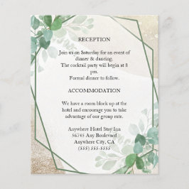 Minimalistisk Botanisk Inbjudan till Bröllop
