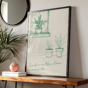 Minimalistisk botanisk inspirationsnaturcitat poster