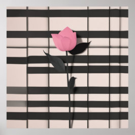 Minimalistisk botanisk konst poster