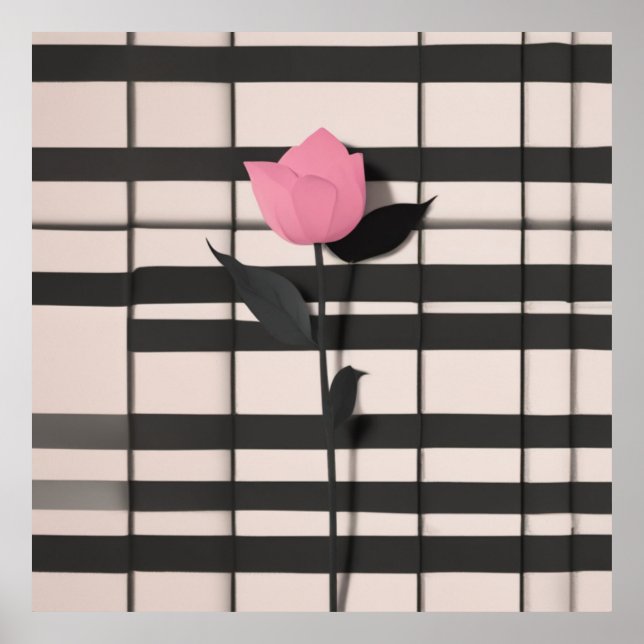 Minimalistisk botanisk konst poster (Framsidan)