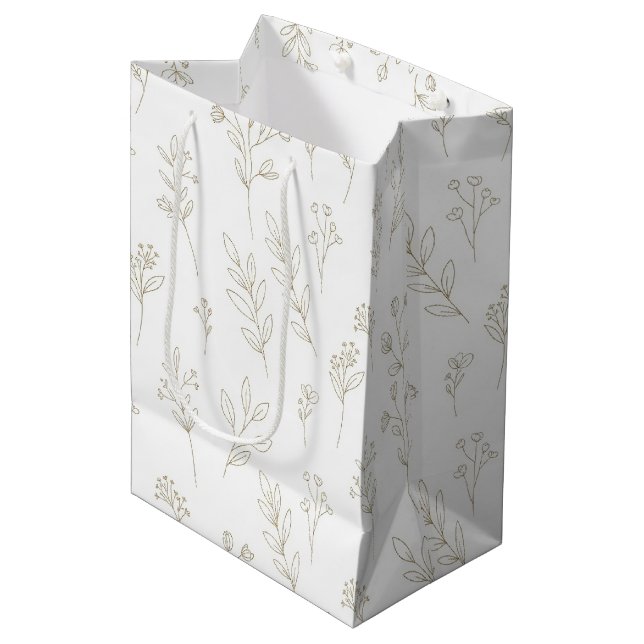 Minimalistisk botanisk linjekonst mönster (9) (Framsidan Vinklad)