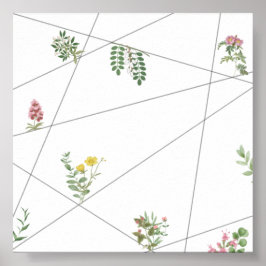 “Minimalistisk botanisk linjekonstaffisch – Modern Poster
