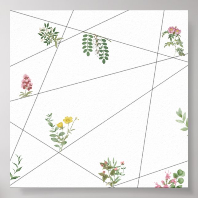 “Minimalistisk botanisk linjekonstaffisch – Modern Poster (Framsidan)
