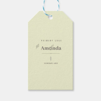 Minimalistisk Botanisk Logo | Lyx Boho Blad Presentetikett