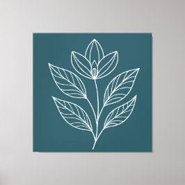 Minimalistisk botanisk murkonst canvastryck