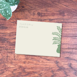 Minimalistisk botanisk Personlig efter IT-anteckni Post-it Block