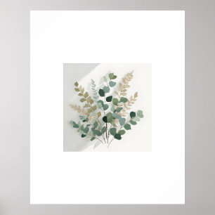 Minimalistisk botanisk Poster i eukalyptus - 3 av